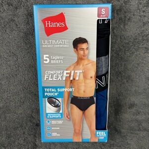 3 Pack Hanes Ultimate Tagless Support Pouch Briefs Comfort Flex Fit Men's Small